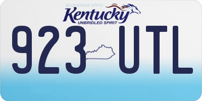 KY license plate 923UTL