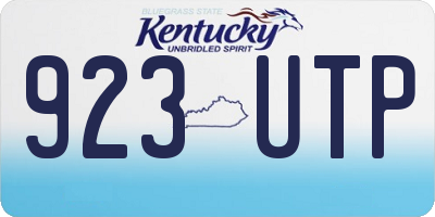 KY license plate 923UTP