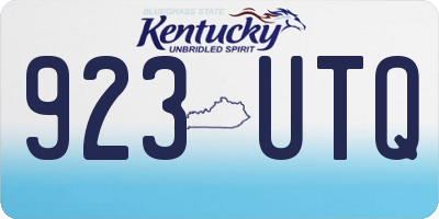 KY license plate 923UTQ
