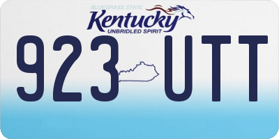 KY license plate 923UTT