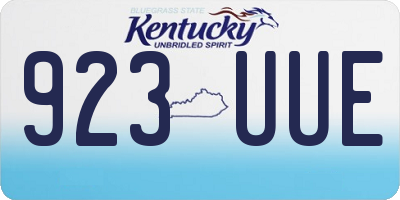 KY license plate 923UUE