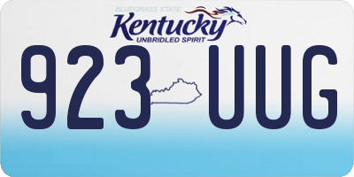 KY license plate 923UUG