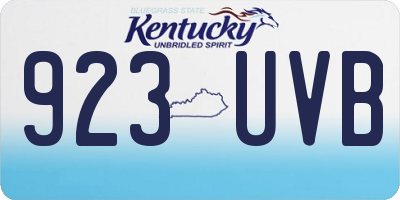 KY license plate 923UVB