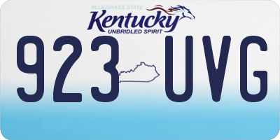 KY license plate 923UVG