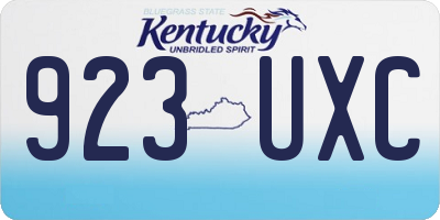 KY license plate 923UXC
