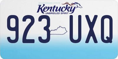 KY license plate 923UXQ