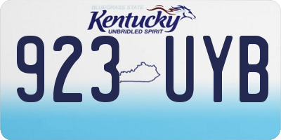 KY license plate 923UYB