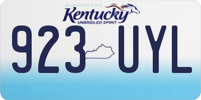 KY license plate 923UYL