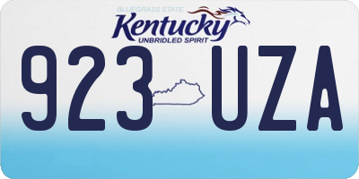 KY license plate 923UZA