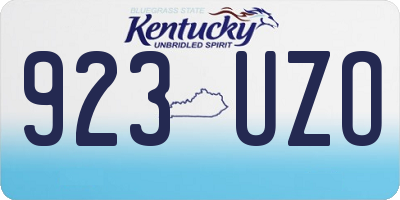 KY license plate 923UZO