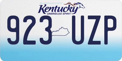 KY license plate 923UZP