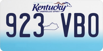 KY license plate 923VBO