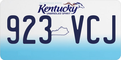 KY license plate 923VCJ