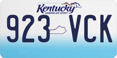 KY license plate 923VCK