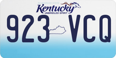 KY license plate 923VCQ