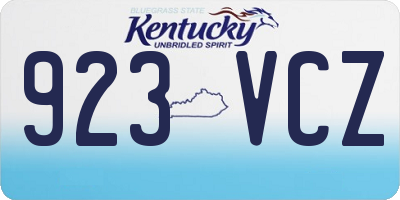 KY license plate 923VCZ