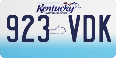 KY license plate 923VDK