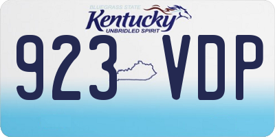 KY license plate 923VDP