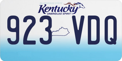 KY license plate 923VDQ
