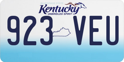 KY license plate 923VEU