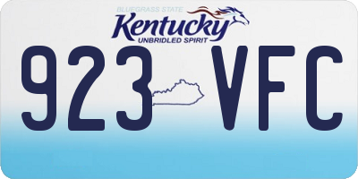 KY license plate 923VFC