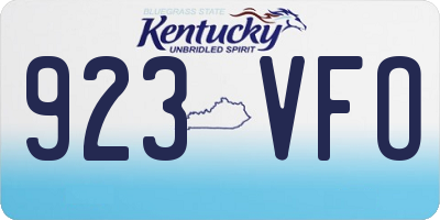 KY license plate 923VFO