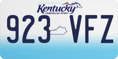 KY license plate 923VFZ