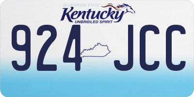 KY license plate 924JCC