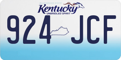 KY license plate 924JCF