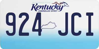 KY license plate 924JCI