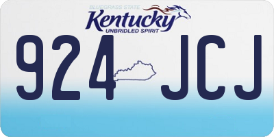 KY license plate 924JCJ