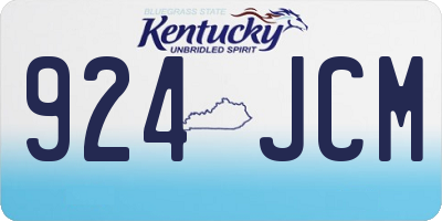 KY license plate 924JCM