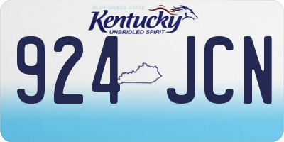 KY license plate 924JCN