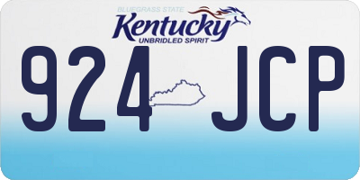 KY license plate 924JCP