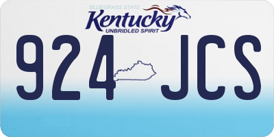 KY license plate 924JCS