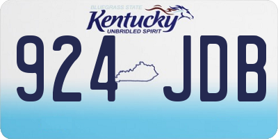 KY license plate 924JDB