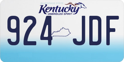 KY license plate 924JDF