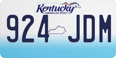KY license plate 924JDM