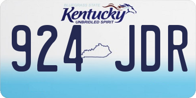 KY license plate 924JDR
