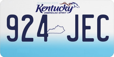 KY license plate 924JEC