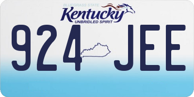 KY license plate 924JEE