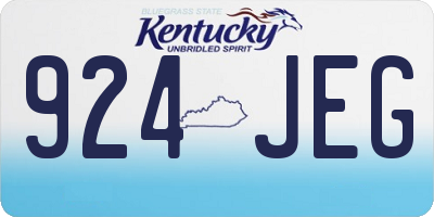 KY license plate 924JEG