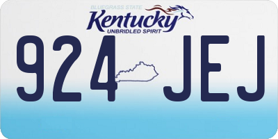 KY license plate 924JEJ