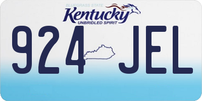 KY license plate 924JEL
