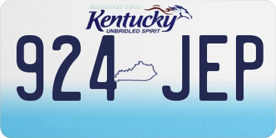 KY license plate 924JEP