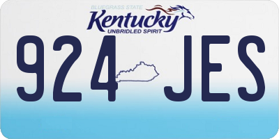 KY license plate 924JES