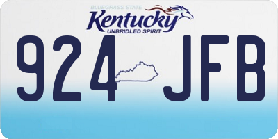 KY license plate 924JFB