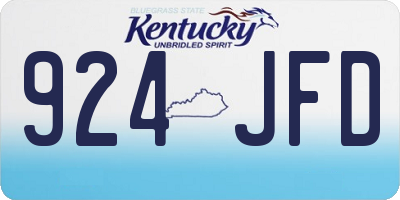 KY license plate 924JFD