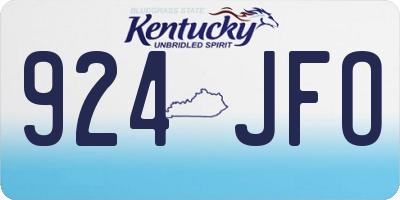 KY license plate 924JFO