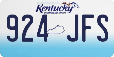 KY license plate 924JFS